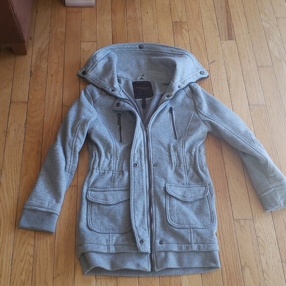 Yoki Girls Grey Jacket Size:M 8/10 Double pocket/Double Zip - Picture 2 of 4
